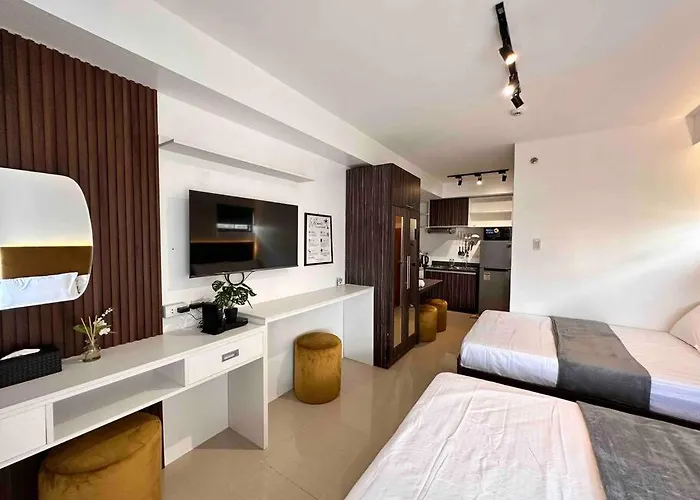 Living, The Persimmon Double Beds Apartment *