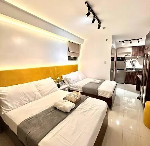 Living, The Persimmon Double Beds Apartment